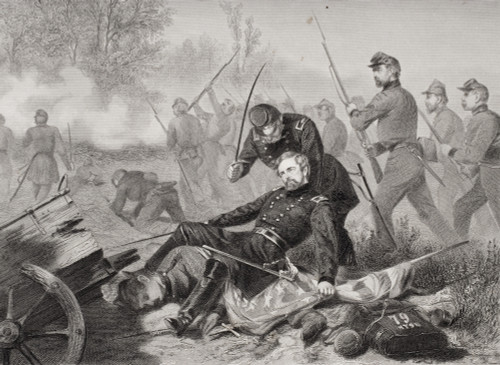 Death Of General Isaac Stevens During Attack On Chantilly Virginia 1862. From Painting By Alonzo Chappel PosterPrint - Item # VARDPI1857771