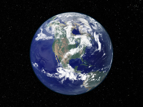 Fully lit Earth centered on North America Poster Print - Item # VARPSTSTK201282S