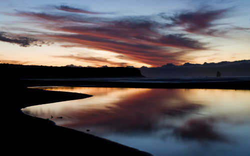 Sunset at Rapahoe beach on the West Coast; South Island, New Zealand PosterPrint - Item # VARDPI12281938