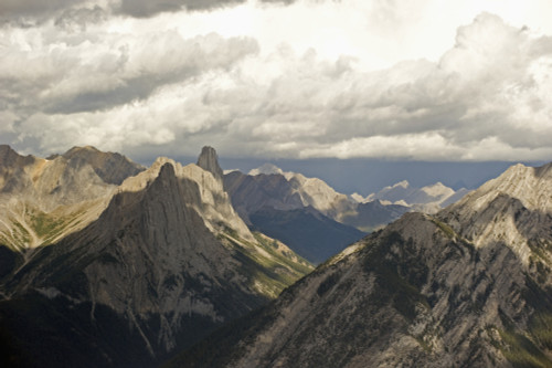 Cloud over rugged mountain peaks;Banff alberta canada PosterPrint - Item # VARDPI2216205
