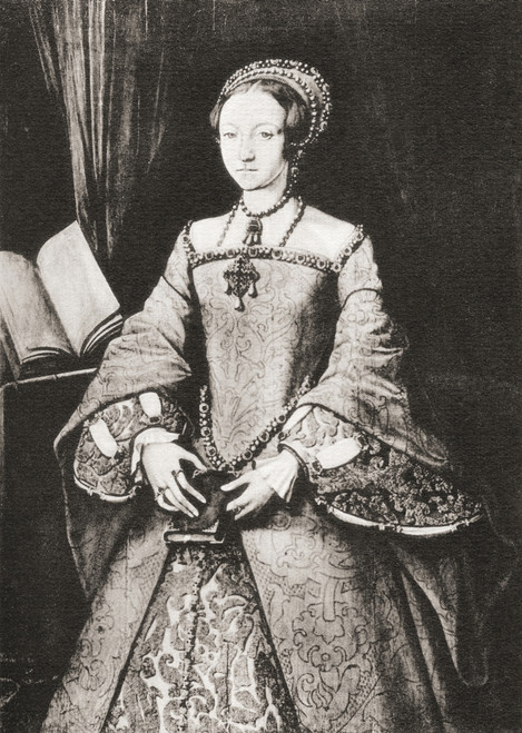 The lady Elizabeth, aged thirteen, later Elizabeth I, 1533 PosterPrint