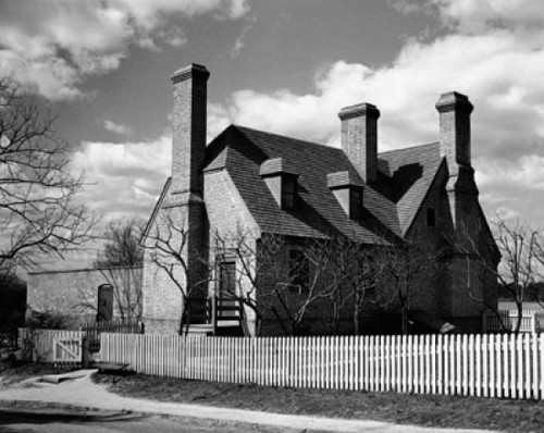 Fence in front of a building  Public Gaol  Williamsburg  Virginia  USA Poster Print - Item # VARSAL25546177