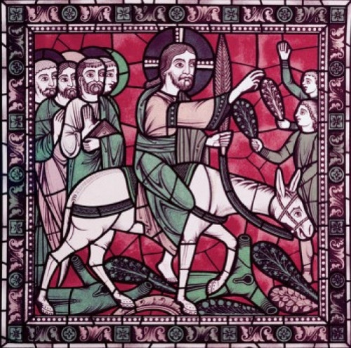 Christ And His Apostles Returning To Jerusalem  12th Century  Stained Glass  Chartres Cathedral  France Poster Print - Item # VARSAL9005663