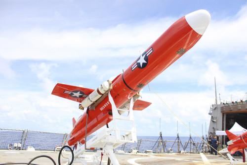 Pacific Ocean, September 21, 2010 - A BQM-74E drone launches from the flight deck of the Arleigh Burke-class guided-missile destroyer USS Lassen during a Valiant Shield 2010 missile exercise. Poster Print - Item # VARPSTSTK103913M