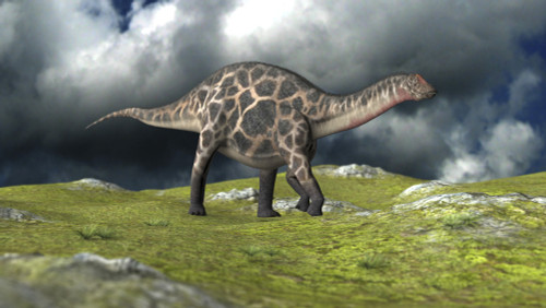 Dicraeosaurus walking across a field Poster Print - Item # VARPSTKVA600105P