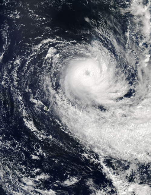 April 14, 2013 - Tropical Cyclone Imelda over the southern Indian Ocean, with its spiral arms extending over Mauritius Poster Print - Item # VARPSTSTK204177S