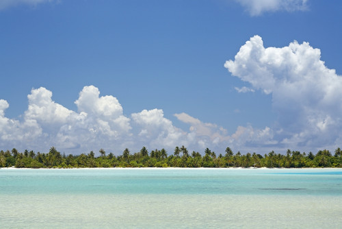 French Polynesia, Tahiti, Island With Bright Blue Sky; Maupiti, Lagoon PosterPrint - Item # VARDPI1977241