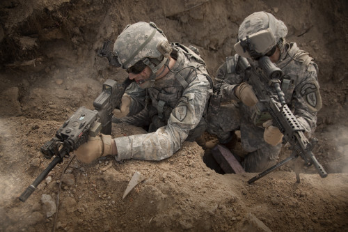U.S. Army Rangers in Afghanistan combat scene Poster Print - Item # VARPSTTWE300069M