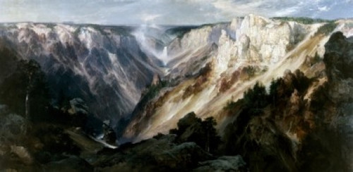 Grand Canyon at Yellowstone  1872  Thomas Moran  Oil on canvas Poster Print - Item # VARSAL900123077