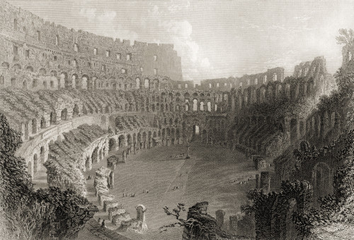 Colisseum Rome Italy. Engraved By E. Roberts. PosterPrint - Item # VARDPI1857159