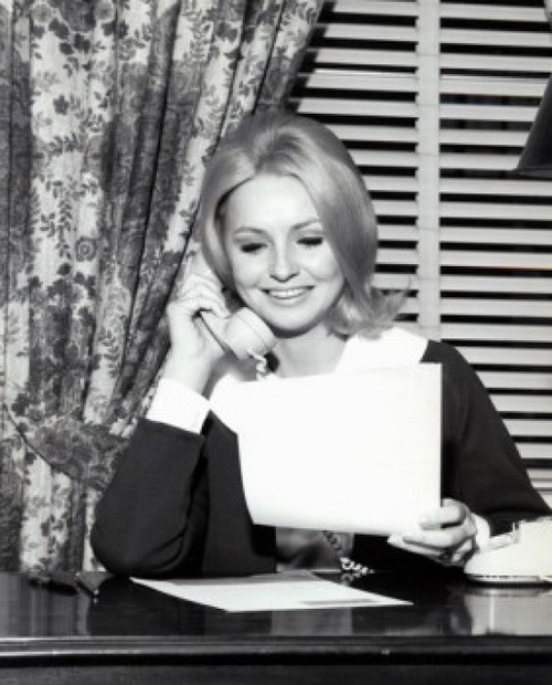 Woman reading document and talking on phone Poster Print - Item # VARSAL25591540