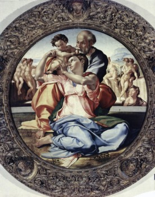 The Holy Family With the Infant St. John the Baptist   Tempera on panel  Galleria degli Uffizi  Florence  Italy Poster Print - Item # VARSAL3804397142