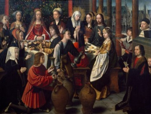 The Marriage at Cana by Gerard David   oil on wood   Circa 1500     France   Paris   Musee du Louvre Poster Print - Item # VARSAL11582190
