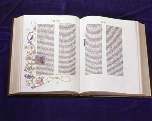 Gutenberg Bible: Book Of Daniel  1456 A.D.  Manuscripts  American Bible Society  New York  USA Poster Print - Item # VARSAL900101709