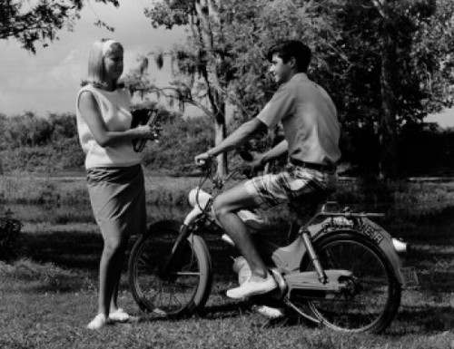 Teenage boy on motorbike  talking to teenage girl Poster Print - Item # VARSAL255424952 Teenage boy on motorbike  talking to teenage girl Poster Print - Item # VARSAL255424952