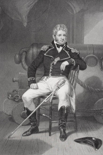 Thomas Macdonough American 1783-1825 Naval Officer During War Of 1812. Won Battle Of Plattsburg (Or Lake Champlain) Against The British. From Painting By Alonzo Chappel PosterPrint - Item # VARDPI1838869
