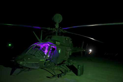 An OH-58D Kiowa helicopter at COB Speicher, Tikrit, Iraq, during Operation Iraqi Freedom Poster Print - Item # VARPSTTMO100808M