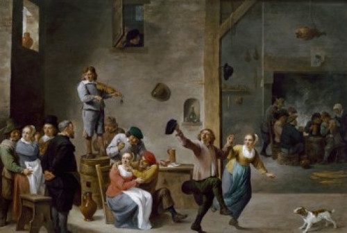 Interior of Inn with Dancing Peasants by David Teniers II  Poster Print - Item # VARSAL900106885