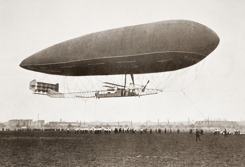 The Arrival Of The Clement-Bayard Ii Dirigible Military Airship At Wormwood Scrubs, England After A Flight From Breuil, France On October 16Th 1910. From The Year 1910 Illustrated. PosterPrint - Item # VARDPI2221588