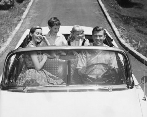 Mid adult couple with their children traveling in a car Poster Print - Item # VARSAL2553182A Mid adult couple with their children traveling in a car Poster Print - Item # VARSAL2553182A