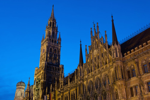 Germany, Bavaria, Rathaus on Marienplatz at dusk; Munich PosterPrint - Item # VARDPI2296574