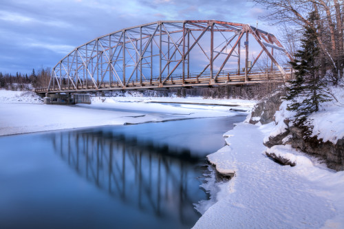 Old Matanuska River Bridge near Palmer in Southcentral Alaska, Winter, HDR PosterPrint - Item # VARDPI12274801