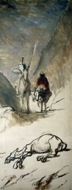 Don Quixote and Dead Mule by Honore Daumier   France  Paris  Musee d'Orsay Poster Print - Item # VARSAL1158906