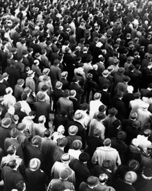 High angle view of a crowd of people standing Poster Print - Item # VARSAL25549909