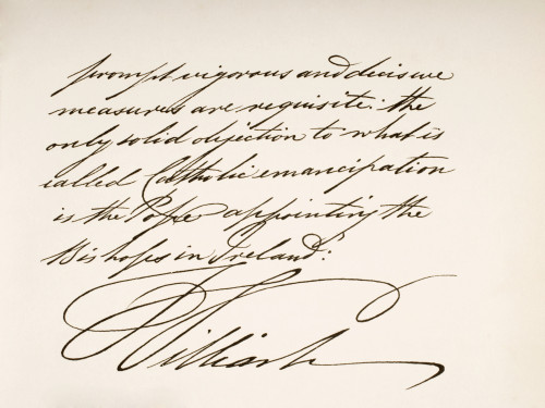 William Iv, 1765 To 1837. King Of Great Britain And Ireland And King Of Hanover. Hand Writing Sample. PosterPrint - Item # VARDPI1958305