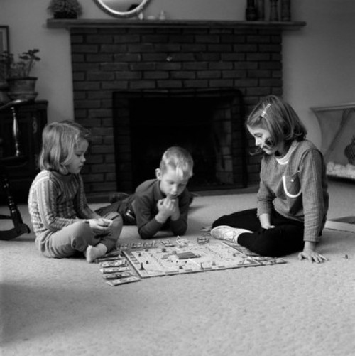 Children  playing board game on carpet Poster Print - Item # VARSAL255416515