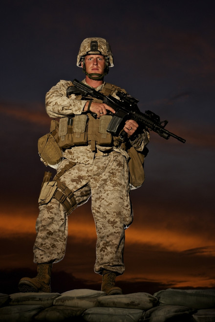 Portrait of a U.S. Marine in uniform Poster Print - Item # VARPSTTMO100506M
