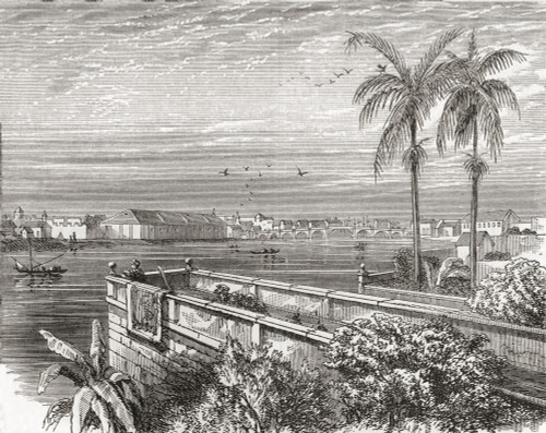 Manila, Philippines in the 19th century. From The National Encyclopaedia, published c.1890. PosterPrint - Item # VARDPI2430420