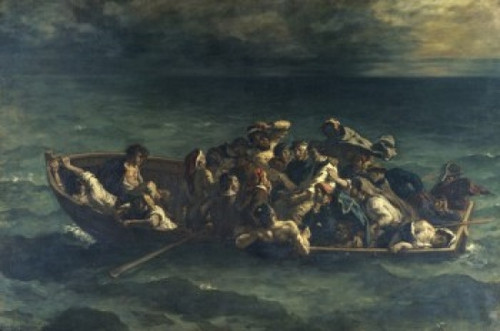 Don Juan's Shipwreck Naufrage de Don Juan 1841 Eugene Delacroix 1798-1863/French Muse de Louvre  Paris Poster Print - Item # VARSAL11581149