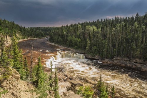 Sunlight Illuminates The Trout River Flows Over Coral Falls; Northwest Territories, Canada PosterPrint - Item # VARDPI2353451