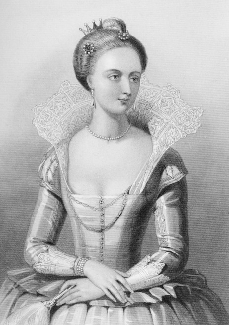 Anne Of Denmark,1574-1619. Queen Consort Of King James I Of England.Engraved By W.H.Mote After H.Warren.From The Book The Queens Of England, Volume Ii By Sydney Wilmot. Published London Circa. 1890. PosterPrint - Item # VARDPI1859970