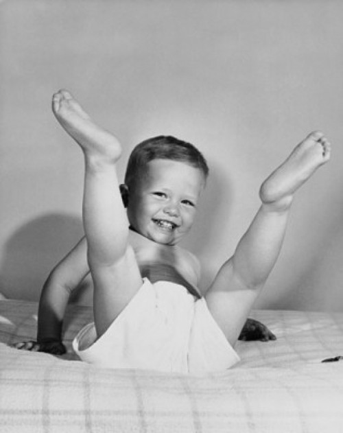 Baby playing on the bed Poster Print - Item # VARSAL2559142