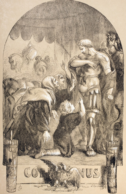Illustration By Sir John Gilbert For Coriolanus By William Shakespeare. From The Illustrated Library Shakspeare, Published London 1890. PosterPrint - Item # VARDPI1904512