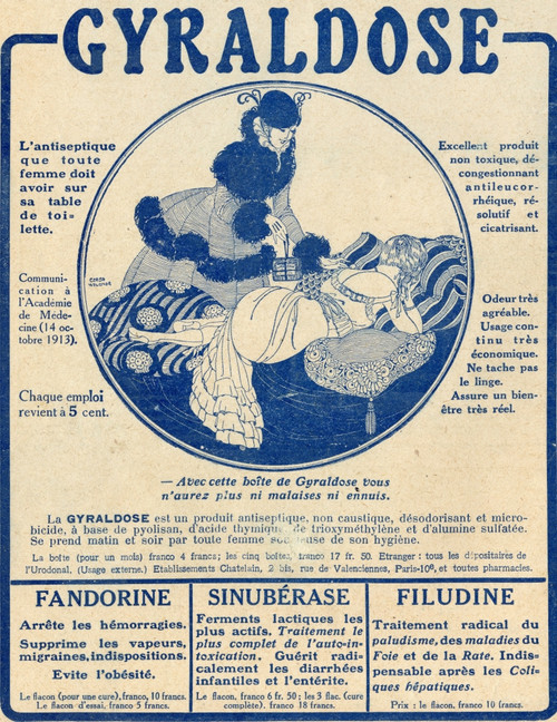 French Advertisement C.1916 For Gyraldose An Antiseptic Feminine Hygiene Product PosterPrint - Item # VARDPI1857512