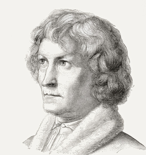 (Karl Albert) Bertel Thorvaldsen, C. 1770 - 1844. Danish Sculptor. From Nuestro Siglo, Published 1883. PosterPrint - Item # VARDPI2334136