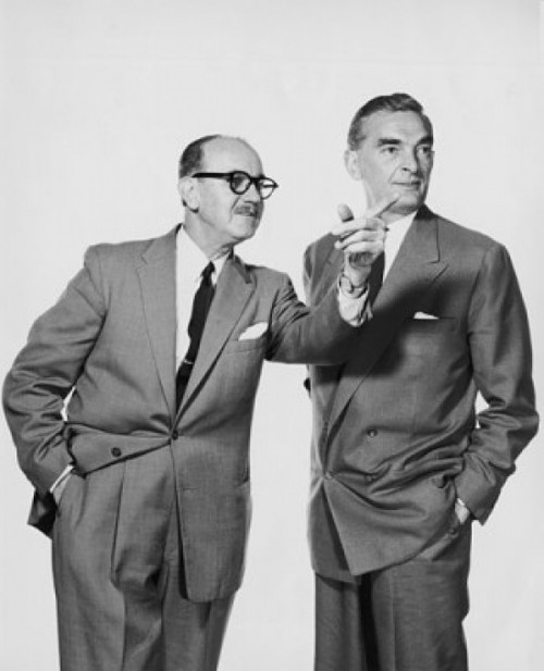 Two businessmen standing together Poster Print - Item # VARSAL25548038