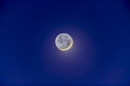 November 24, 2014 - A 2-day-old crescent Moon with Earthshine, set in the stars and deep blue of twilight. Poster Print - Item # VARPSTADY200231S