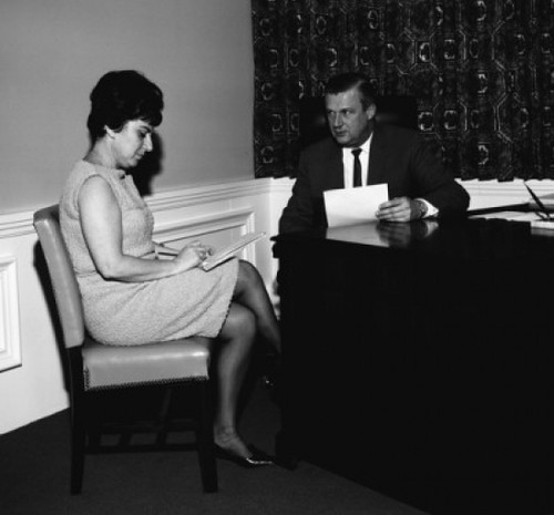 Businessman dictating secretary document Poster Print - Item # VARSAL25548767