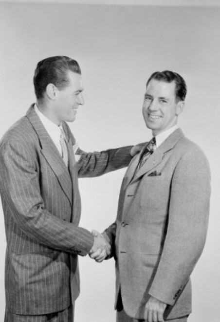 Pair of businessmen shaking hands Poster Print - Item # VARSAL255418896