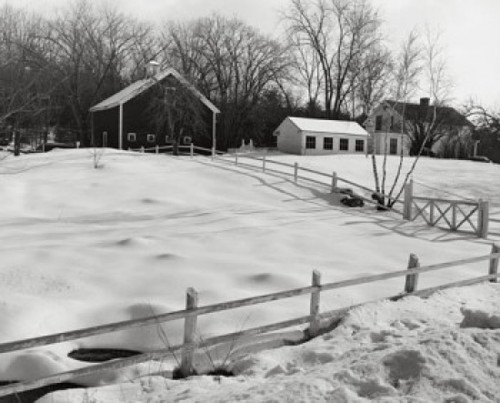 Barn in a snow covered field  Grafton  Massachusetts  USA Poster Print - Item # VARSAL25531737