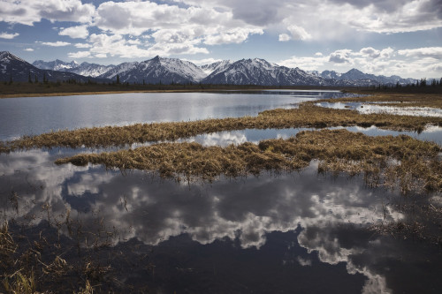 Scenic View Of Clouds Reflecting In Knob Lake Along The Glenn Highway, Southcentral, Alaska PosterPrint - Item # VARDPI2094262