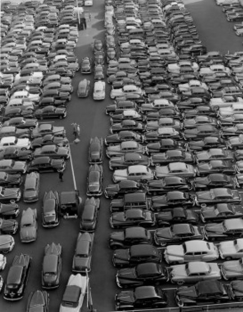High angle view of cars in a parking lot  Park Square  Boston  Massachusetts  USA Poster Print - Item # VARSAL2554107