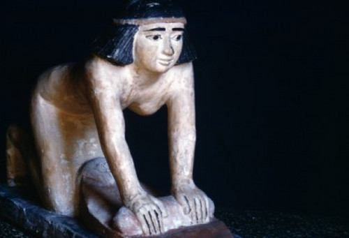 Woman Kneading Bread Dough  Egyptian Art Poster Print - Item # VARSAL3844217