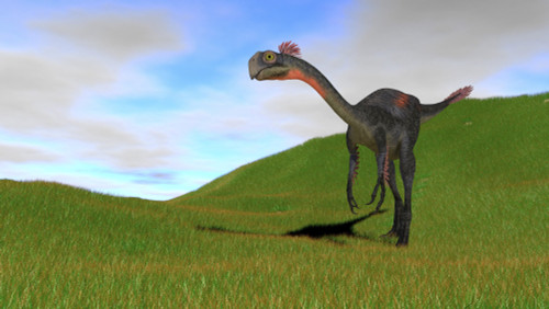 Gigantoraptor in a grassy field Poster Print - Item # VARPSTKVA600465P