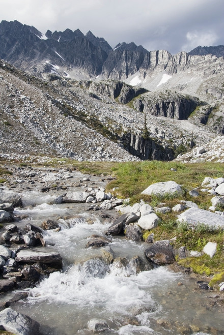 Mountain Stream And Mountains; British Columbia, Canada PosterPrint - Item # VARDPI1866575