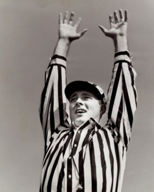 Low angle view of a football referee signaling a touchdown Poster Print - Item # VARSAL25518812A